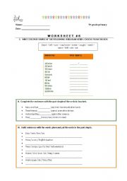 English worksheet: review worksheet