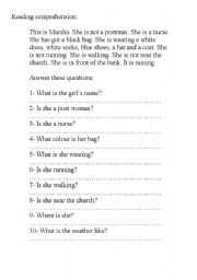 English Worksheet: this is Marsha