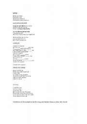 English worksheet: Gypsy song