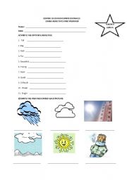 OPOSITE ADJECTIVES AND WEATHER