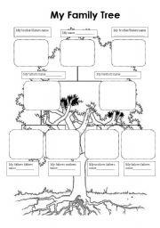 English Worksheet: MY FAMILY TREE