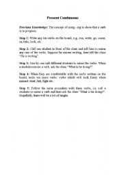 English worksheet: Present Continuous