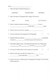 English Worksheet: Adjective Order in Clothes