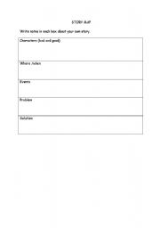 English Worksheet: story map