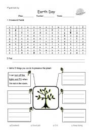 English Worksheet: Earth Day