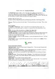 English Worksheet: Shanghai World Expo 2010