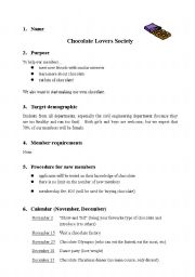 English Worksheet: club