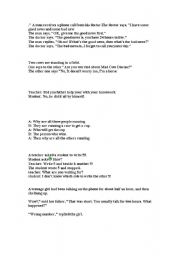 English Worksheet: some jokes in english