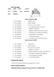 English worksheet: annual reports 