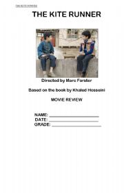 English Worksheet: The Kite Runner Movie Review 