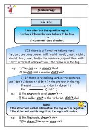 English Worksheet: Question tags