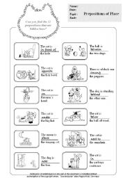 Prepositions of Place (12) + Key