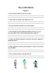 English worksheet: Bills New Frock Comprehension Worksheets