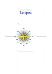 English worksheet: compass