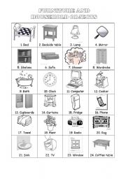 English Worksheet: Furniture