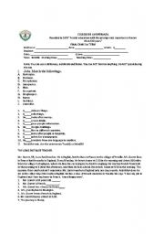 English worksheet: 4 English test 