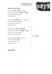 English Worksheet: Till There Was You