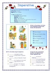 English Worksheet: imperative