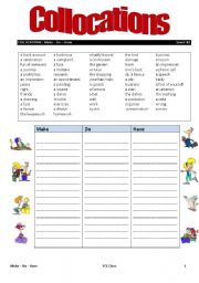 English Worksheet: MAKE - DO - HAVE