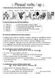 English Worksheet: Phrasal Verbs - 