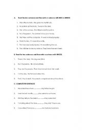 English Worksheet: relative clauses