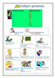 English Worksheet: object pronouns