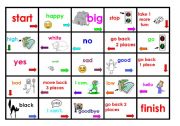 English Worksheet: very basic opposites board game