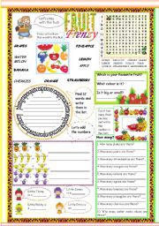 English Worksheet: Fruit Frenzy