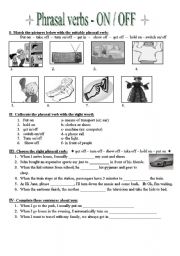 English Worksheet: Phrasal verbs 