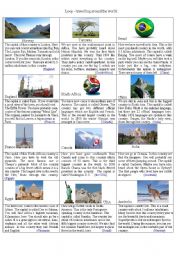 English Worksheet: Loop - Travelling around the world