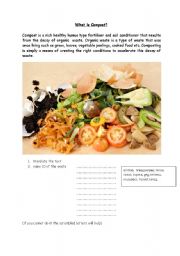 English worksheet: what is compost?
