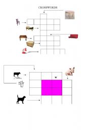 English worksheet: crosswords