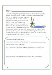 English Worksheet: Reading Comprehension