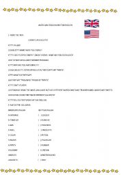 English Worksheet: AMERICAN   X    BRITISH