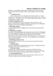 English Worksheet: climate change