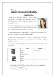 English Worksheet: In the Life of... (Daily Routine)