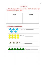 English worksheet: COUNTING