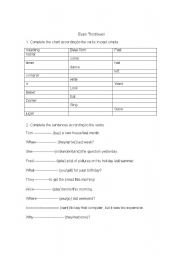 English worksheet: this is and exam that you can use in you dignostic evaluation