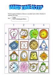 English Worksheet: THE TIME