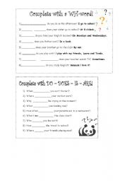 English Worksheet: Simple Present or Present Continuous...Information and Yes/No questions.