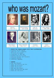 English Worksheet: WHO WAS MOZART