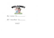 English Worksheet: Welcome