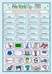 English Worksheet: Fifa World Cup Matching ws