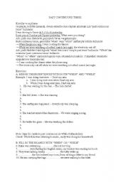 English Worksheet: While when test 2