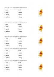 English worksheet: vocab