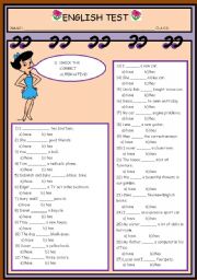 English Worksheet: VERB TO HAVE