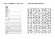 English Worksheet: WORD SEEK