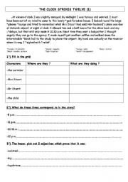 English Worksheet: reading