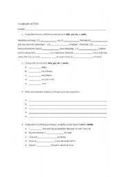 English worksheet: Do and Make