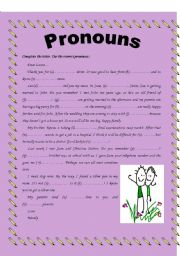 English Worksheet: Pronouns